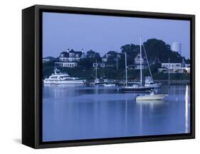 Inner Harbour, Edgar Town, Martha's Vineyard, Massachusetts, USA-Walter Bibikow-Framed Stretched Canvas