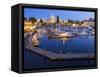 Inner Harbour with Parliament Building, Victoria, Vancouver Island, British Columbia, Canada, North-Martin Child-Framed Stretched Canvas