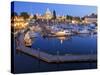 Inner Harbour with Parliament Building, Victoria, Vancouver Island, British Columbia, Canada, North-Martin Child-Stretched Canvas