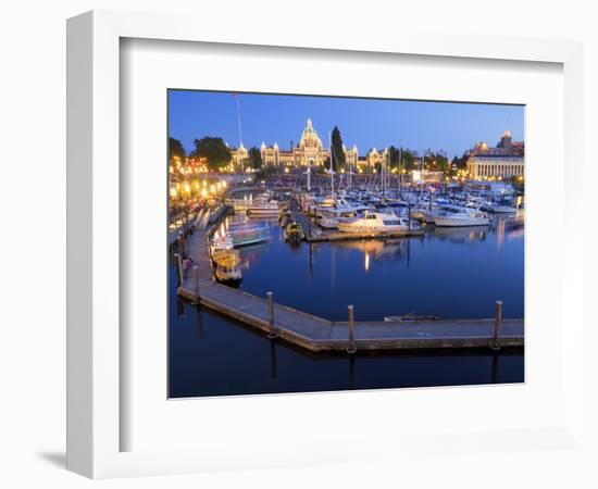 Inner Harbour with Parliament Building, Victoria, Vancouver Island, British Columbia, Canada, North-Martin Child-Framed Photographic Print