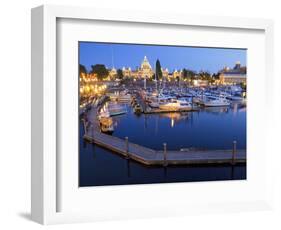 Inner Harbour with Parliament Building, Victoria, Vancouver Island, British Columbia, Canada, North-Martin Child-Framed Photographic Print