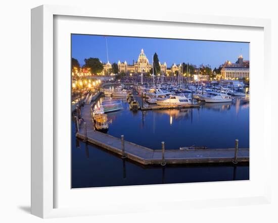 Inner Harbour with Parliament Building, Victoria, Vancouver Island, British Columbia, Canada, North-Martin Child-Framed Photographic Print