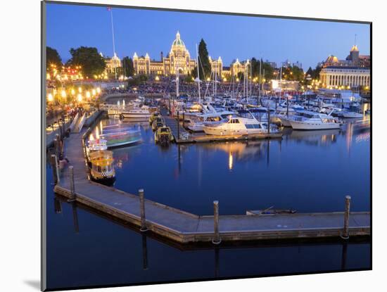 Inner Harbour with Parliament Building, Victoria, Vancouver Island, British Columbia, Canada, North-Martin Child-Mounted Photographic Print