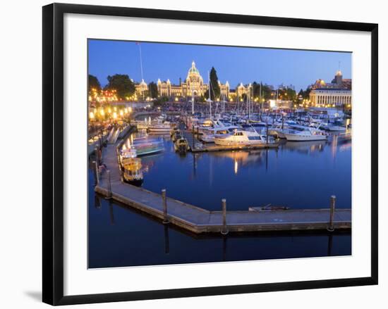 Inner Harbour with Parliament Building, Victoria, Vancouver Island, British Columbia, Canada, North-Martin Child-Framed Photographic Print