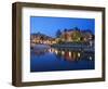 Inner Harbour with the Empress Hotel at Night, Victoria, Vancouver Island, British Columbia, Canada-Martin Child-Framed Photographic Print