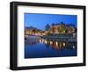 Inner Harbour with the Empress Hotel at Night, Victoria, Vancouver Island, British Columbia, Canada-Martin Child-Framed Photographic Print