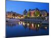 Inner Harbour with the Empress Hotel at Night, Victoria, Vancouver Island, British Columbia, Canada-Martin Child-Mounted Photographic Print