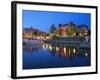 Inner Harbour with the Empress Hotel at Night, Victoria, Vancouver Island, British Columbia, Canada-Martin Child-Framed Photographic Print