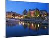 Inner Harbour with the Empress Hotel at Night, Victoria, Vancouver Island, British Columbia, Canada-Martin Child-Mounted Photographic Print