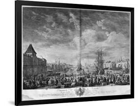 Inner Port of Marseille, Seen from the Pavilion of the Horloge Du Parc-Claude Joseph Vernet-Framed Giclee Print