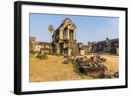 Inner Raised Terrace at Angkor Wat-Michael Nolan-Framed Photographic Print