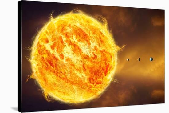 Inner Solar System, Artwork-Henning Dalhoff-Stretched Canvas