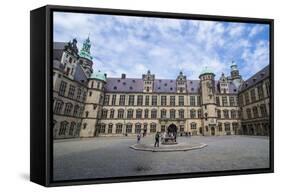 Inner Yard in Kronborg Renaissance Castlehelsingor, Denmark, Scandinavia, Europe-Michael Runkel-Framed Stretched Canvas