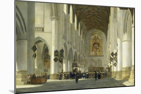 Inneres Der St.Bavo-Kirche in Haarlem, 1665-Job Adriaensz Berckheyde-Mounted Giclee Print