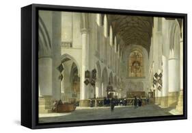 Inneres Der St.Bavo-Kirche in Haarlem, 1665-Job Adriaensz Berckheyde-Framed Stretched Canvas