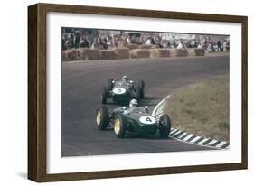 Innes Ireland Driving a Lotus 18, Dutch Grand Prix, Zandvoort, 1960-null-Framed Photographic Print