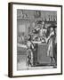 Innkeeper Pouring Wine for the Customers of Inn, France, 17th Century-null-Framed Giclee Print