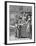 Innkeeper Pouring Wine for the Customers of Inn, France, 17th Century-null-Framed Giclee Print