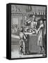 Innkeeper Pouring Wine for the Customers of Inn, France, 17th Century-null-Framed Stretched Canvas