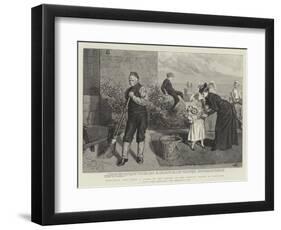 Innocence and Crime, a Scene in the Garden of the Convict Prison at Portland-Robert Barnes-Framed Premium Giclee Print