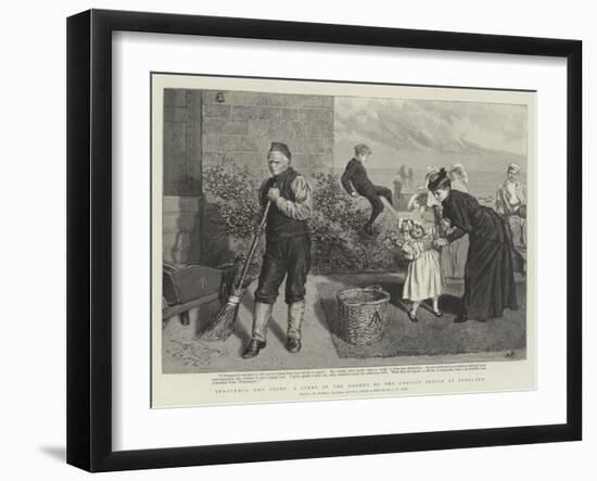 Innocence and Crime, a Scene in the Garden of the Convict Prison at Portland-Robert Barnes-Framed Giclee Print