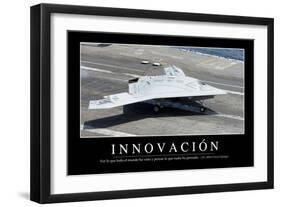 Innovación. Cita Inspiradora Y Póster Motivacional-null-Framed Premium Photographic Print