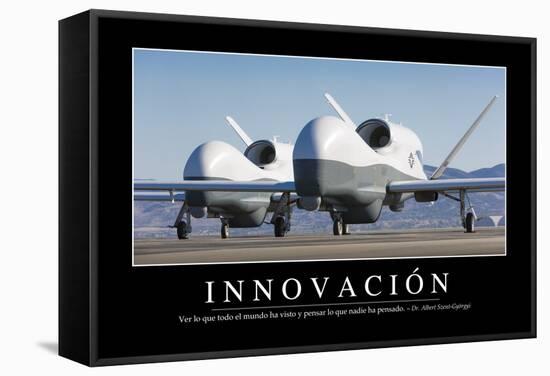 Innovación. Cita Inspiradora Y Póster Motivacional-null-Framed Stretched Canvas