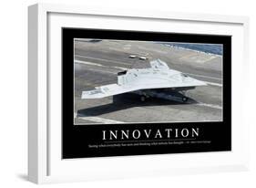 Innovation: Inspirational Quote and Motivational Poster-null-Framed Photographic Print