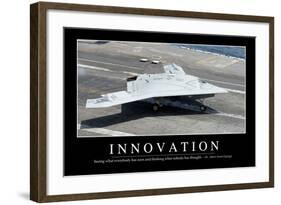 Innovation: Inspirational Quote and Motivational Poster-null-Framed Photographic Print