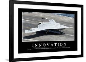 Innovation: Inspirational Quote and Motivational Poster-null-Framed Photographic Print