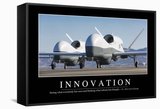Innovation: Inspirational Quote and Motivational Poster-null-Framed Stretched Canvas