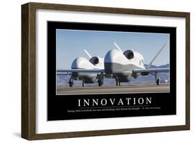 Innovation: Inspirational Quote and Motivational Poster-null-Framed Photographic Print