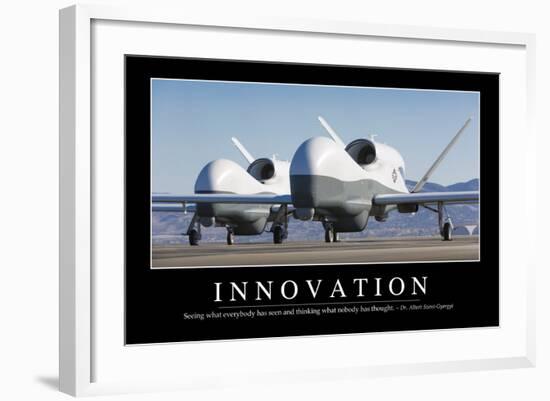 Innovation: Inspirational Quote and Motivational Poster-null-Framed Photographic Print