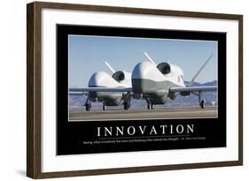 Innovation: Inspirational Quote and Motivational Poster-null-Framed Photographic Print