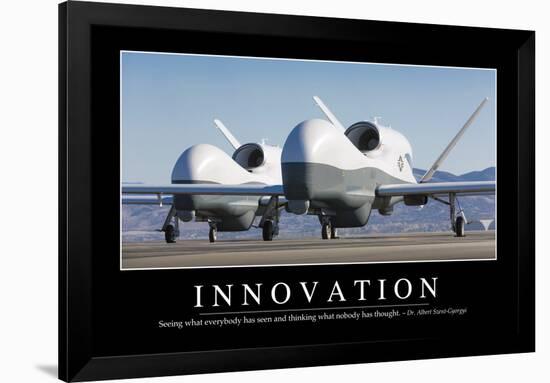 Innovation: Inspirational Quote and Motivational Poster-null-Framed Photographic Print