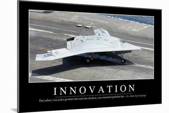 Innovation: Motivationsposter Mit Inspirierendem Zitat-null-Mounted Photographic Print