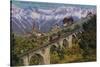 Innsbruck - Funicular Railway and Viaduct. Postcard Sent in 1913-Austrian Photographer-Stretched Canvas