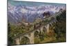 Innsbruck - Funicular Railway and Viaduct. Postcard Sent in 1913-Austrian Photographer-Mounted Giclee Print