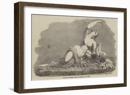 Ino and the Infant Bacchus, in Marble-null-Framed Giclee Print