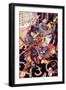 Ino Hayata Hironao Grappling with the Monster-Kuniyoshi Utagawa-Framed Giclee Print