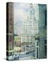Inquirer Building, Philadelphia-Florence Doll Bradway-Stretched Canvas