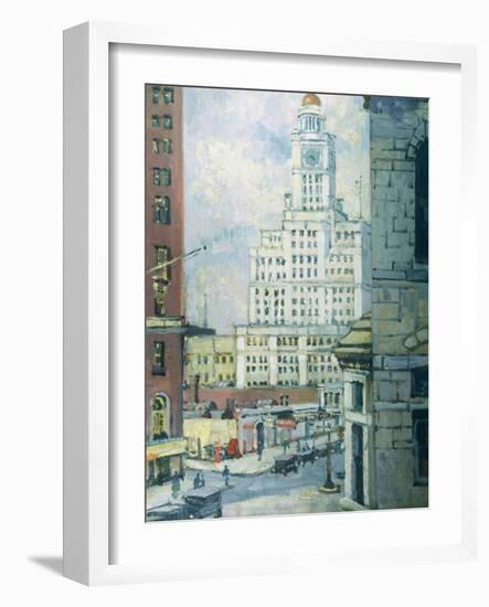 Inquirer Building, Philadelphia-Florence Doll Bradway-Framed Giclee Print