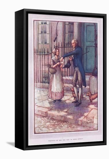 Inquiring of Him the Way to Some Street-Sybil Tawse-Framed Stretched Canvas