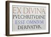 Inscription 'Ex Divina Pulchritudine'-Eric Gill-Framed Giclee Print