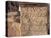 Inscription on Stone in the Great Court, Lebanon, Middle East-Fred Friberg-Stretched Canvas