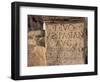 Inscription on Stone in the Great Court, Lebanon, Middle East-Fred Friberg-Framed Photographic Print