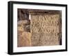 Inscription on Stone in the Great Court, Lebanon, Middle East-Fred Friberg-Framed Photographic Print