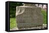 Inscription on the Base of a Plague Cross, Ross-On-Wye, Herefordshire-Peter Thompson-Framed Stretched Canvas