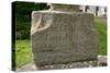 Inscription on the Base of a Plague Cross, Ross-On-Wye, Herefordshire-Peter Thompson-Stretched Canvas