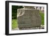 Inscription on the Base of a Plague Cross, Ross-On-Wye, Herefordshire-Peter Thompson-Framed Photographic Print